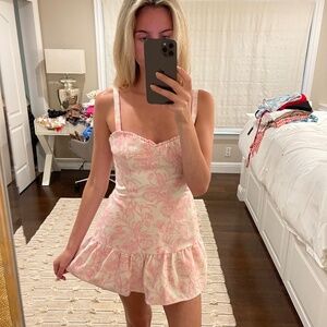 Amanda Uprichard Mini Dress in Pink Floral